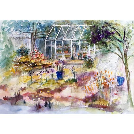 The Greenhouse (watercolour)