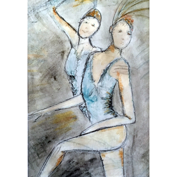 Ballet Dancers (Watercolour)