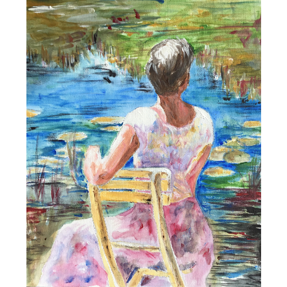 The lady by the lake (Acrylic)